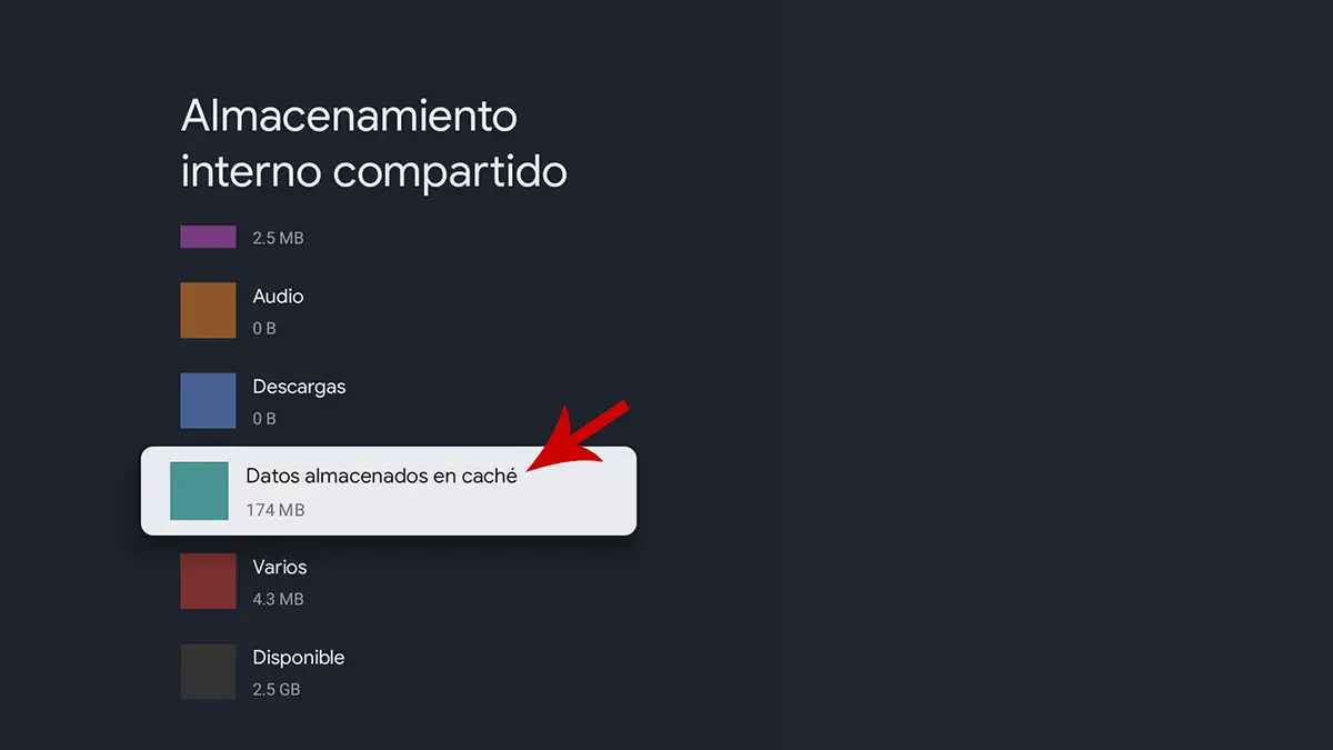 Ir a la cache del TV