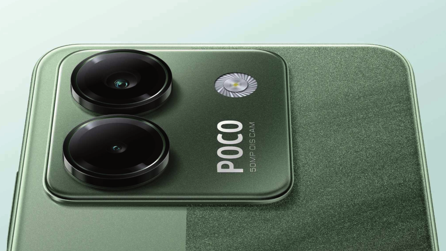 Cámaras del POCO M7 Pro en color verde