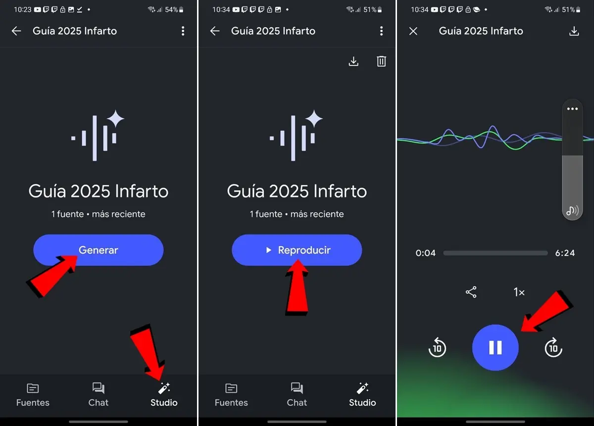 como hacer un podcast de un pdf con ia en español usando notebooklm