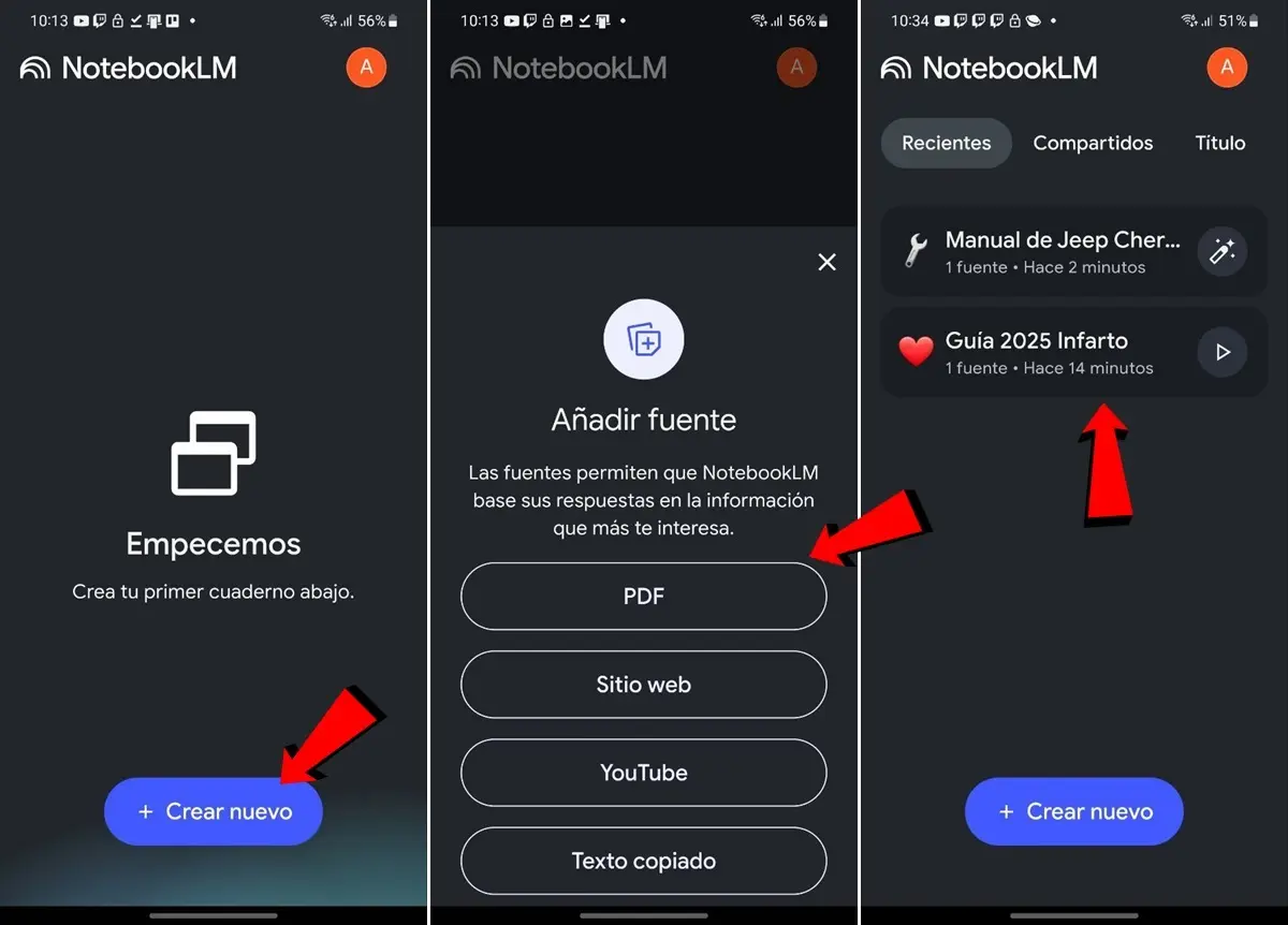 como usar NotebookLM en el movil