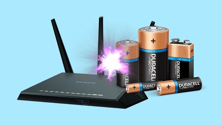 Cargar router con pilas