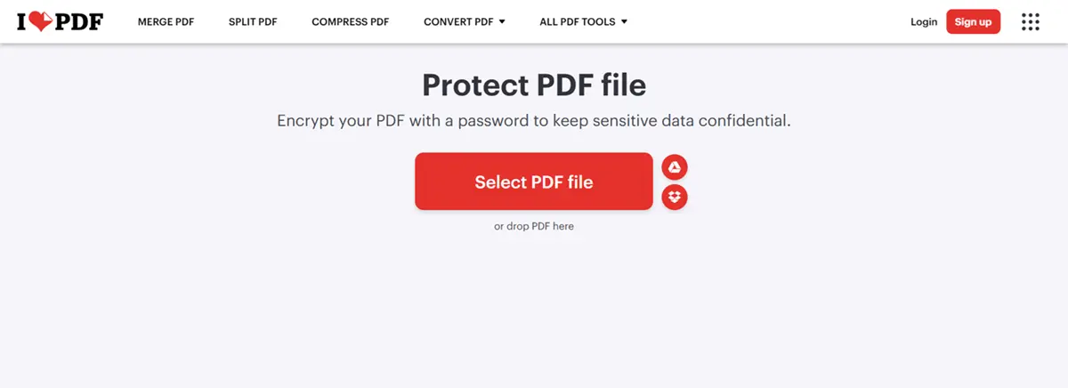 ilovepdf proteger archivo pdf con contrasena