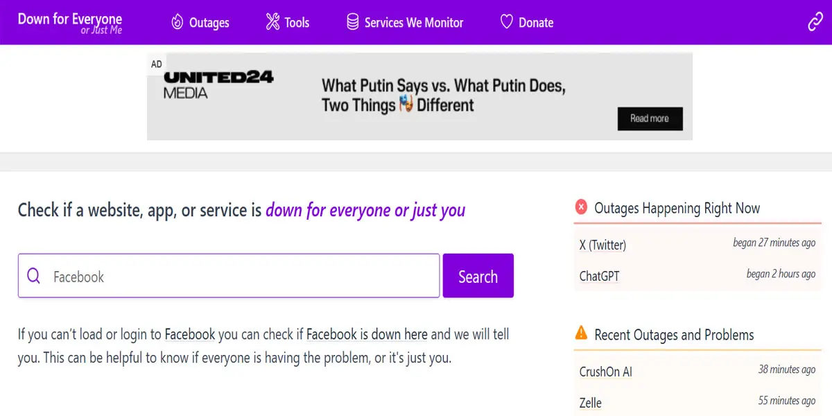 Down for everyone or just me