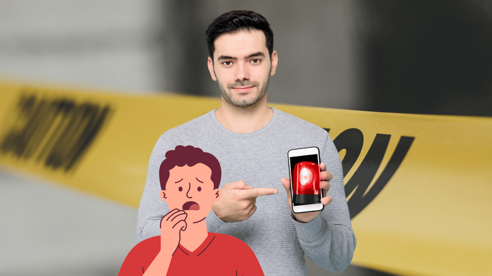 imagen de una persona señalando un smartphone