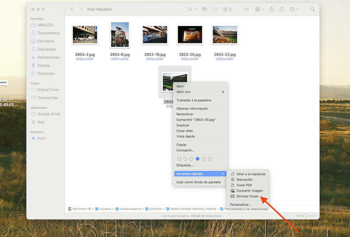 Eliminar Fondo en Mac