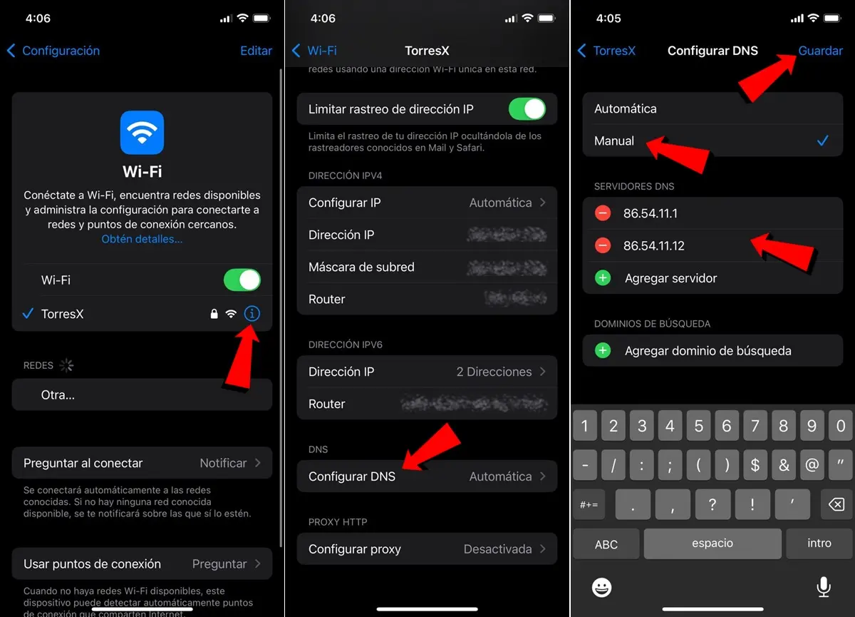 Como usar las DNS DNS4EU de la union europea en tu iPhone iPad