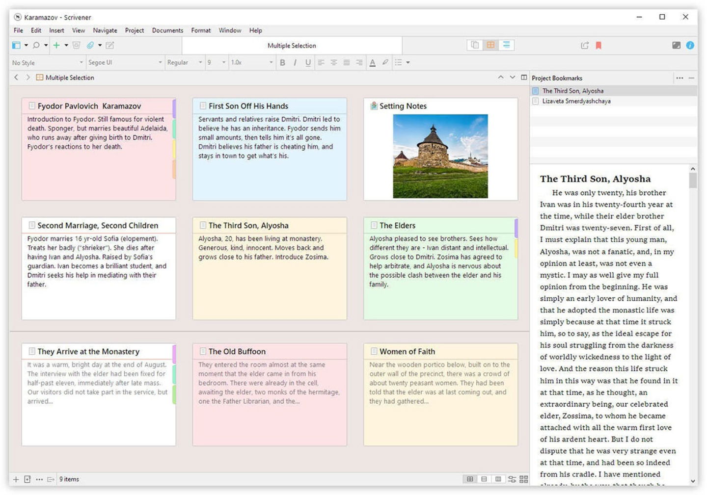 Scrivener la favorita de novelistas y guionistas