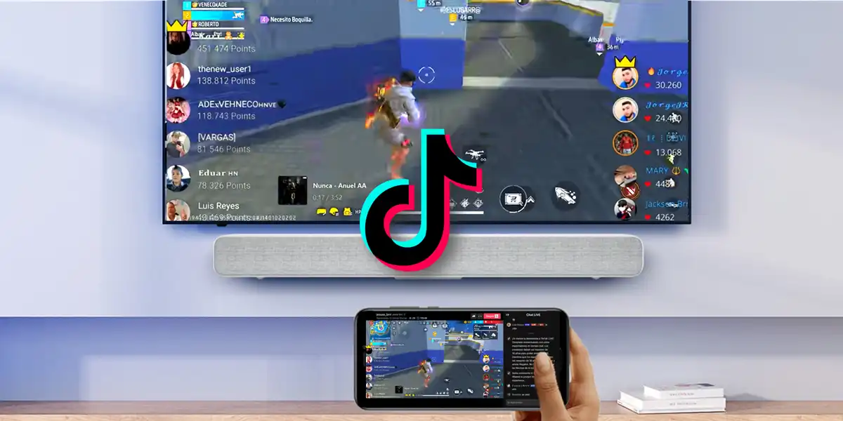 Como ver un live de TikTok en TV