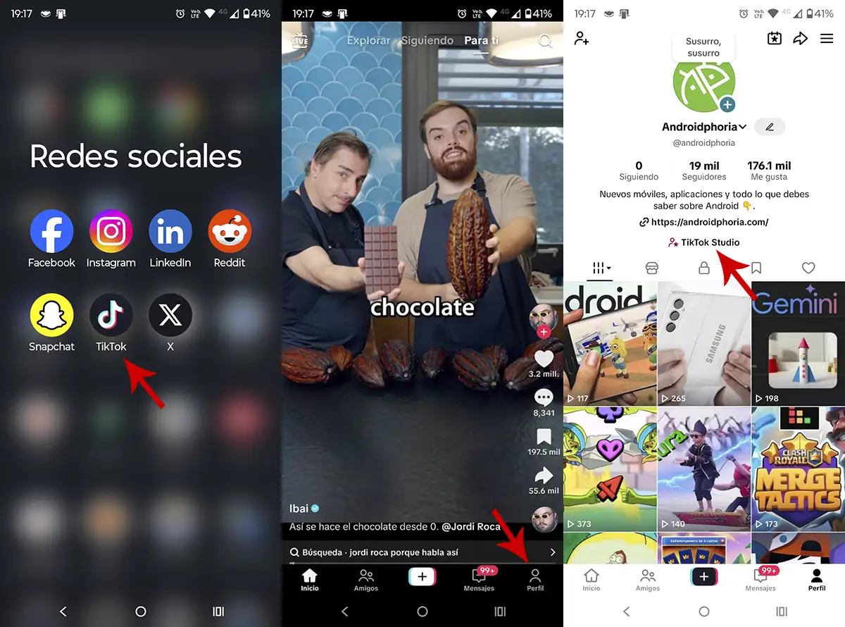 Entrar en TikTok Studio