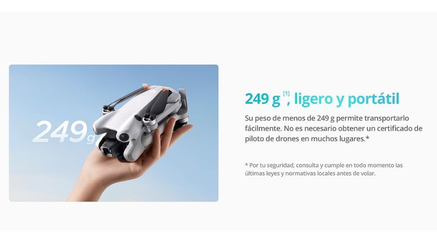 Peso del DJI Mini 4 Pro