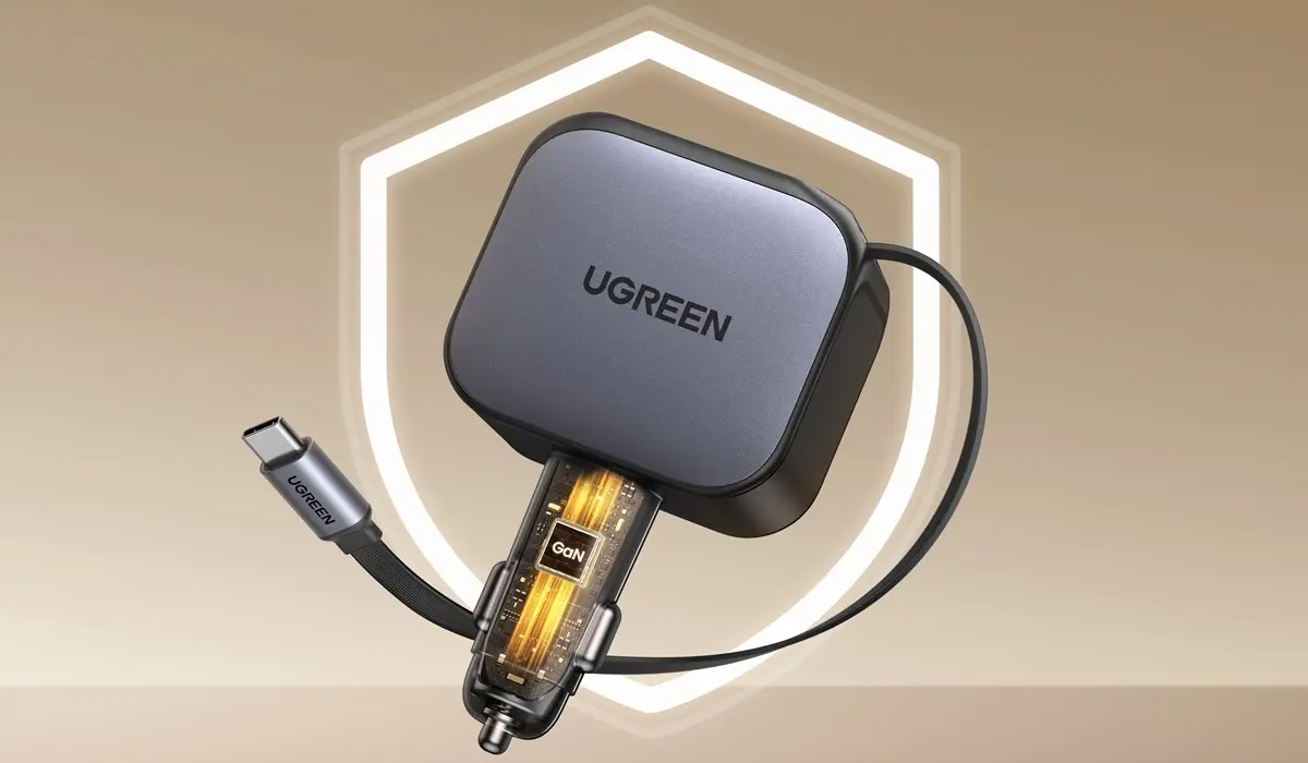 UGREEN Nexode Car Charger 145W con cable retractil USB-C