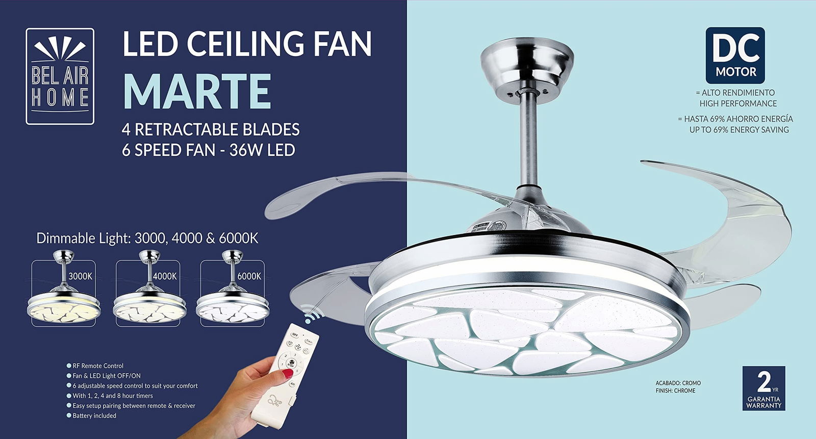 Aprovecha el descuentzo que tiene AliExpress para este ventilador de techo