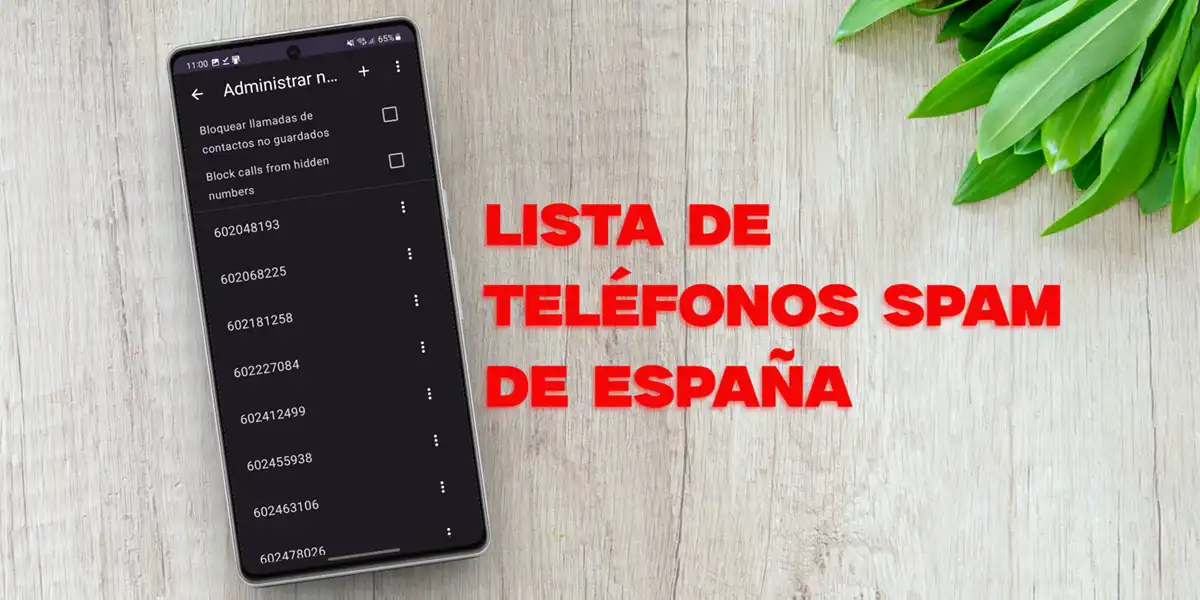 como usar lista de telefonos SPAM de Espana