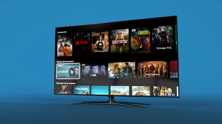 interfaz de Yoigo TV en una televisión