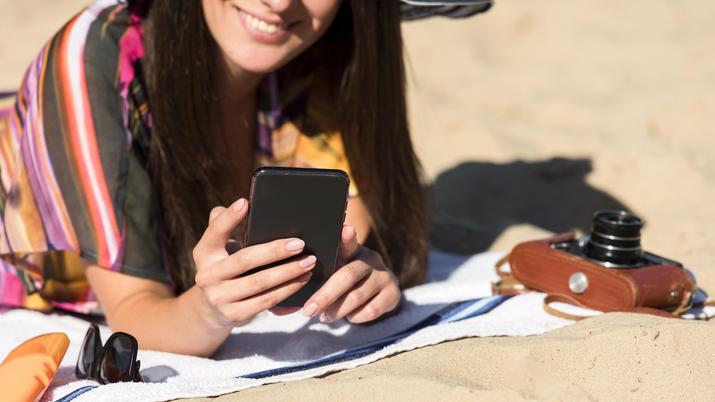Mujer en la playa