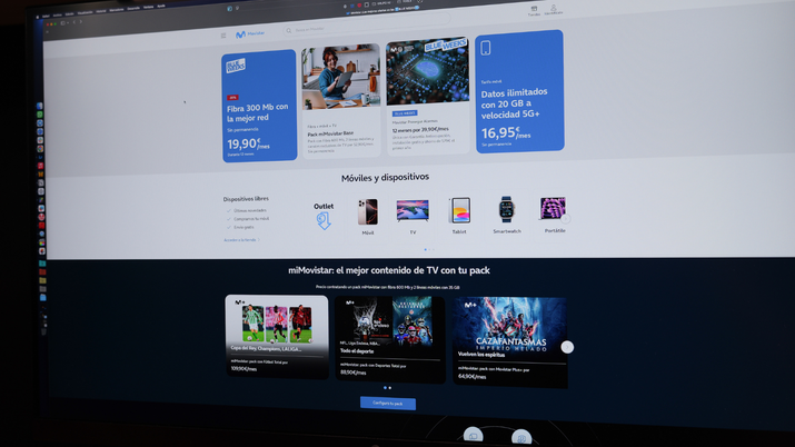 imagen de la página web de movistar
