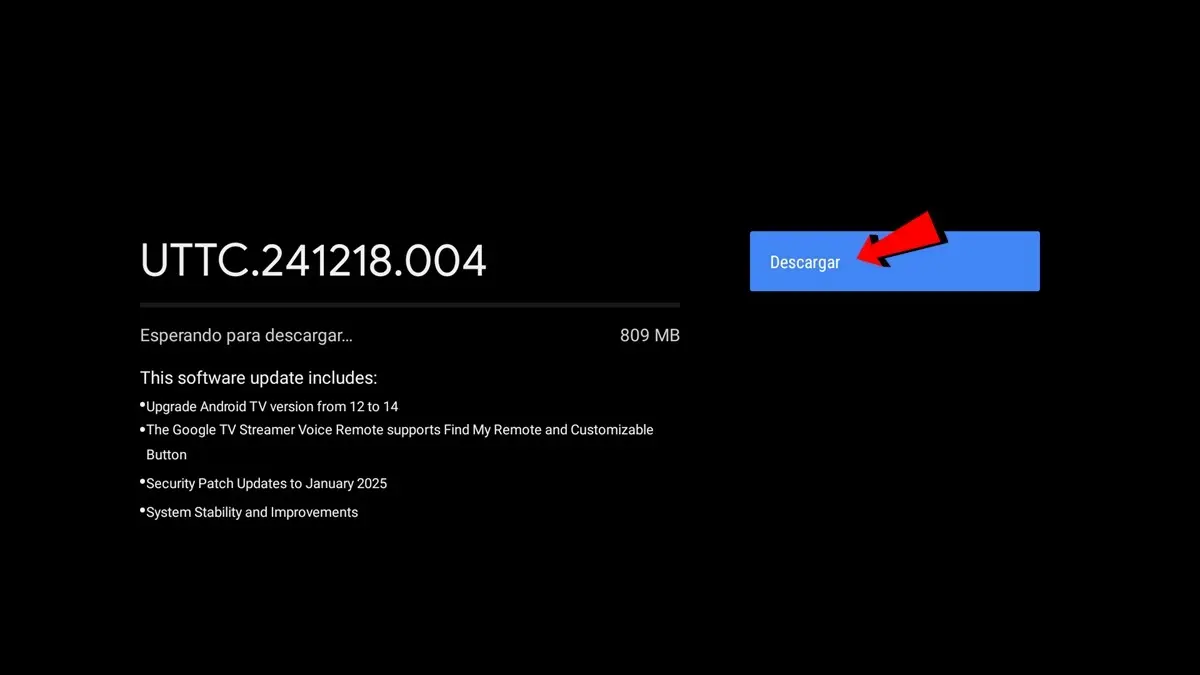 Actualizar a Android 14 el Google Chromecast con Google TV