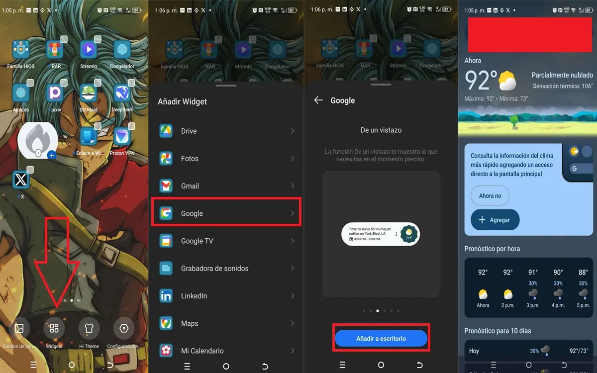 Como instalar la rana del tiempo de Google en Android