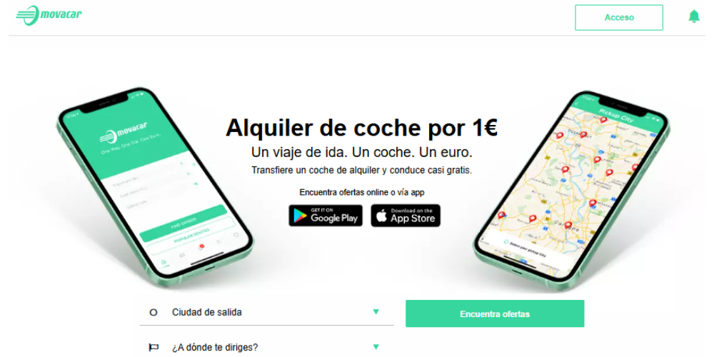 página inicio de web movacar