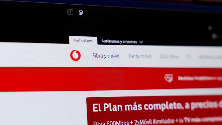 Captura de pantalla de la web de Vodafone mostrando la ventana emergente para consultar ofertas personalizadas con el titular Descubre tu oferta, en agosto de 2025