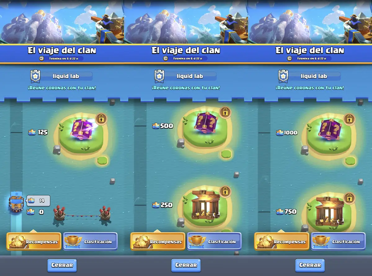 El viaje del clan Clash Royale