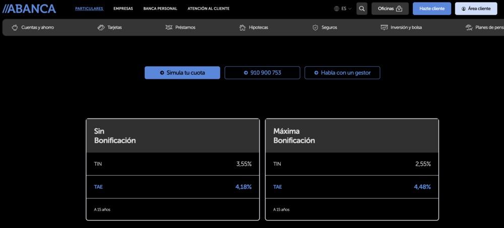 Promoción de la Hipoteca Mari Carmen a tipo fijo de Abanca