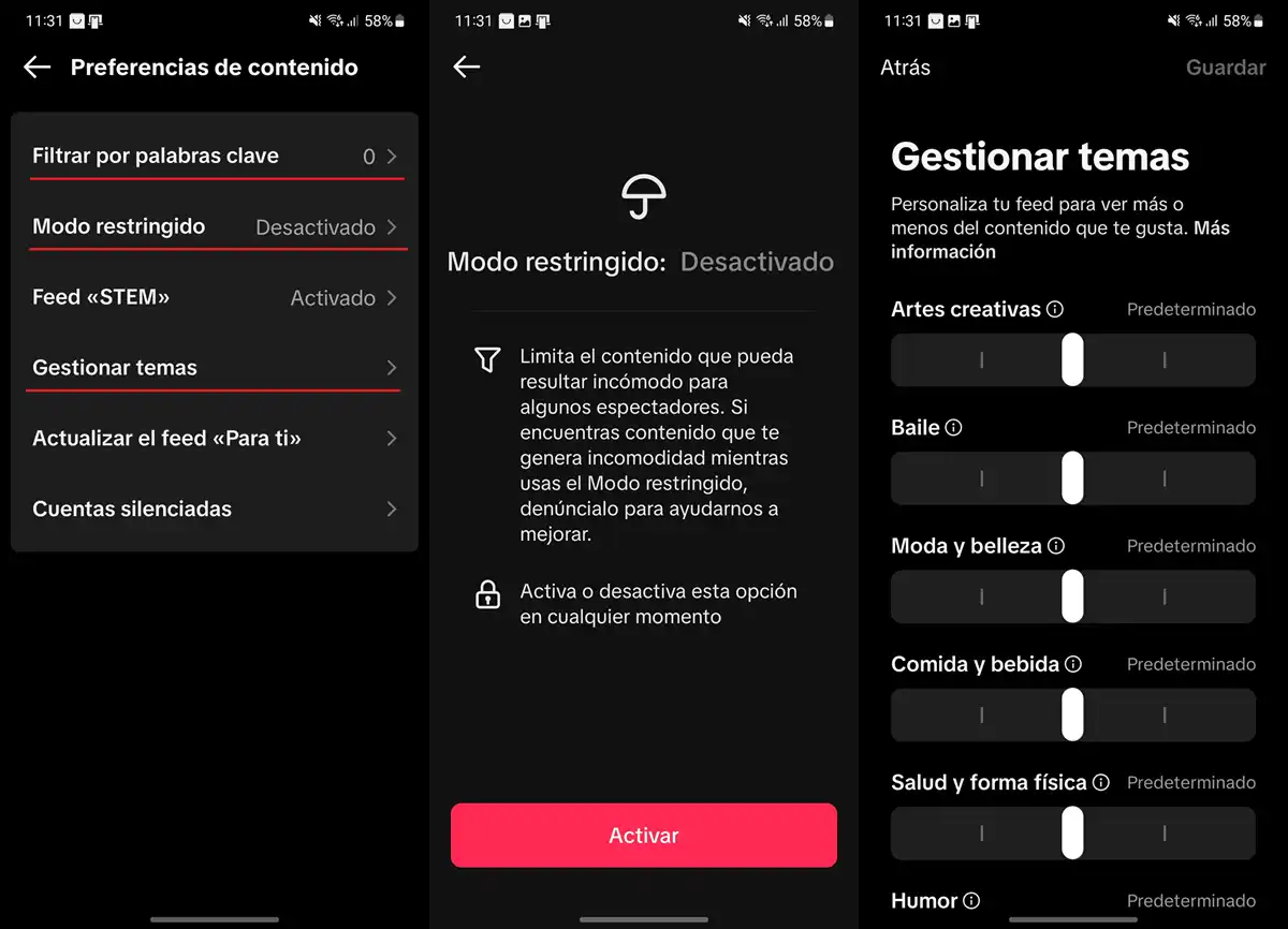 adaptar tiktok para Adultos Mayores con Preferencias de Contenido