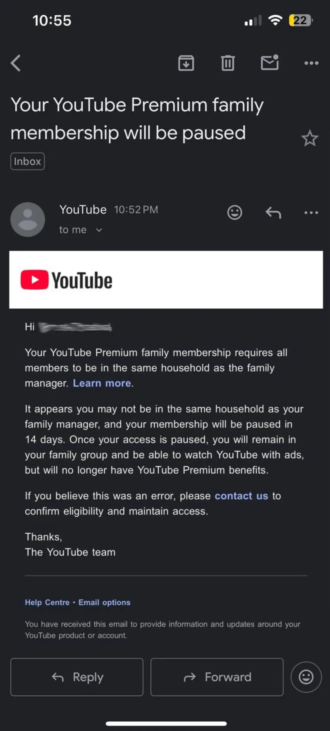 email youtube