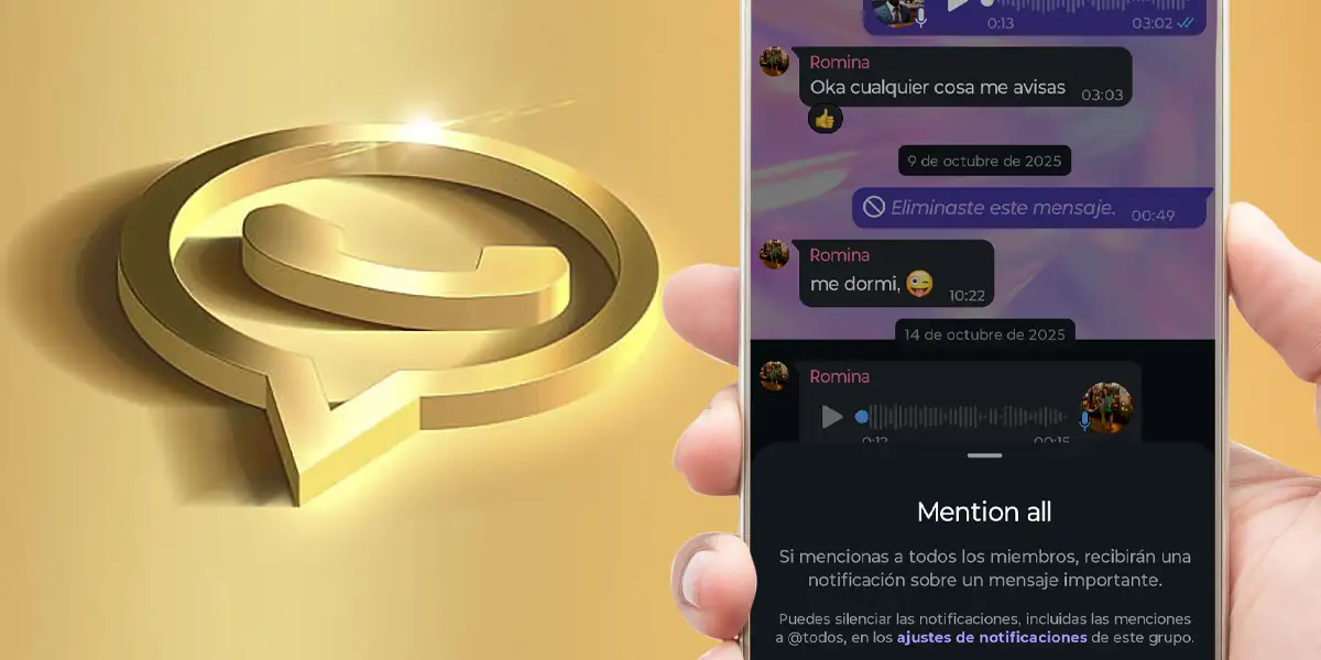 El truco para mencionar a todos en un grupo de WhatsApp