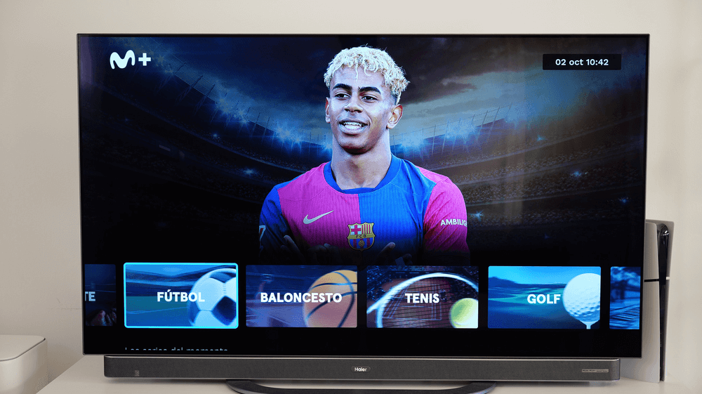 Fútbol destacado en la interfaz de Movistar Plus+