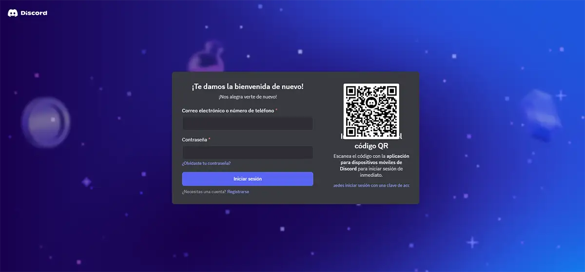 Iniciar sesión en Discord