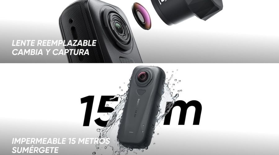 Insta360 X4 Air Negro Grafito lente reemplazable