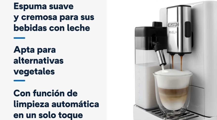 De’Longhi Rivelia – Cafetera Superautomática latte crema hot