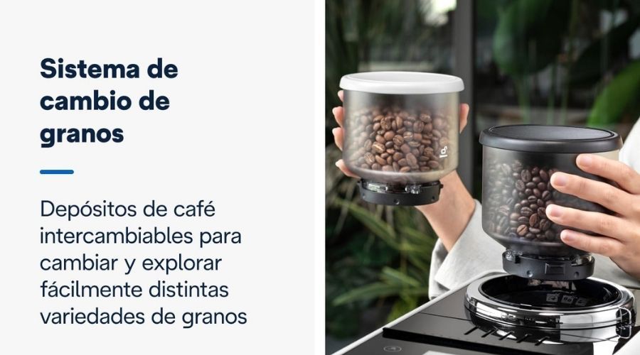 DeLonghi Rivelia – Cafetera Superautomática sistema cambio granos