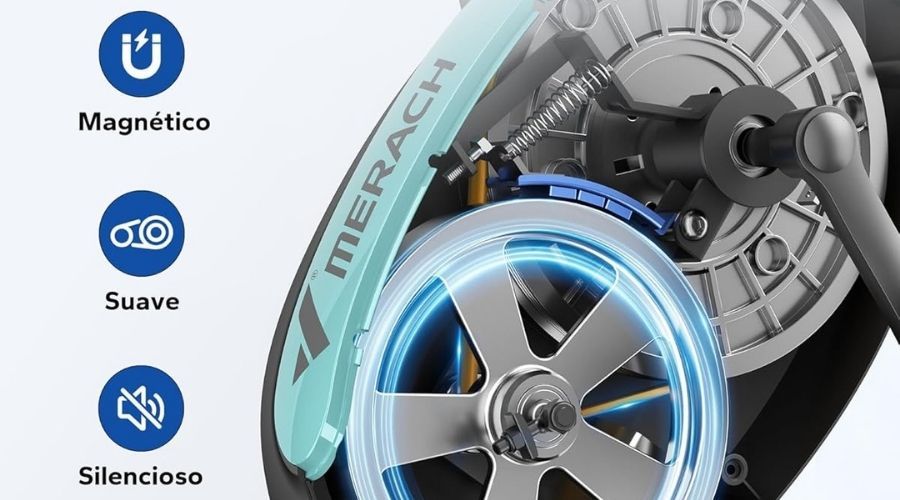 MERACH Bicicleta Estática Plegable 4 en 1 suave y silencioso