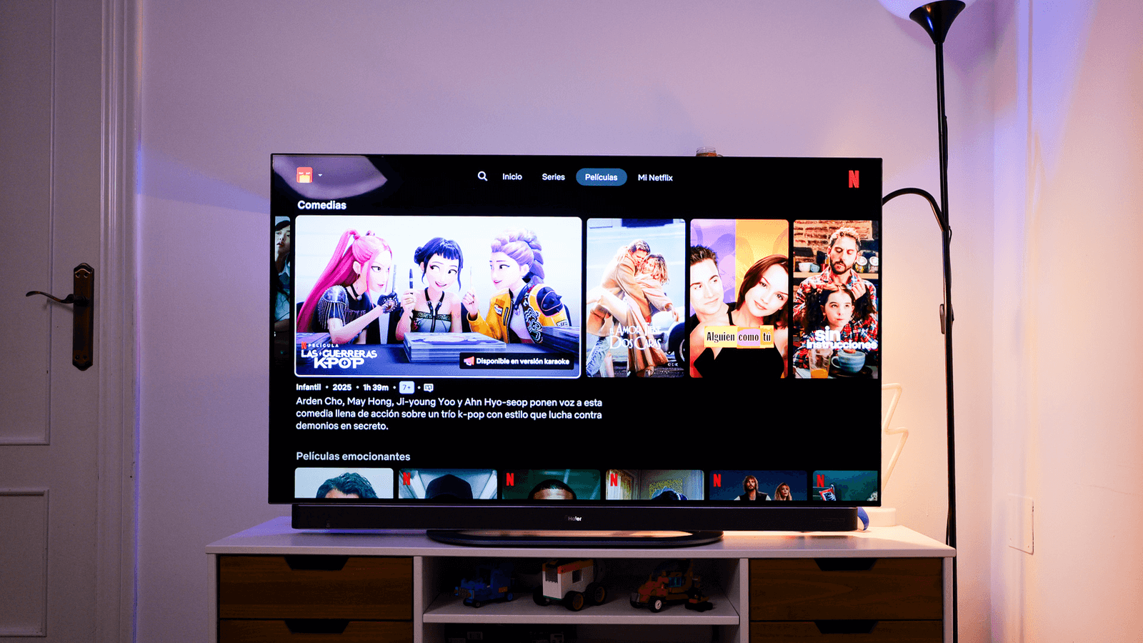 La interfaz de Netflix en una Smart TV