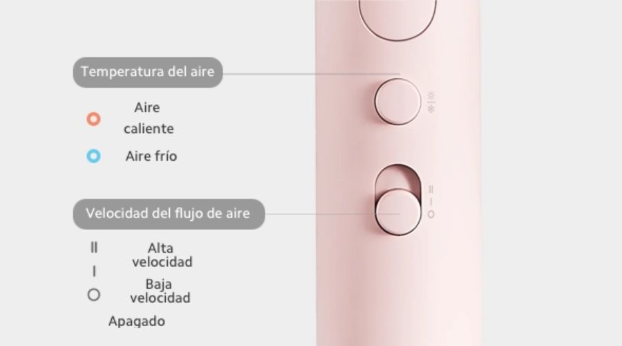 Xiaomi Compact Hair Dryer H10 control