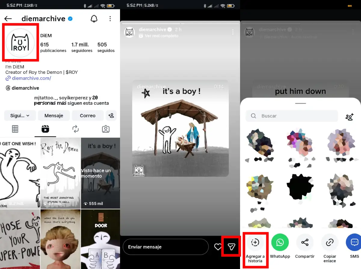 como añadir una historia a tu historia