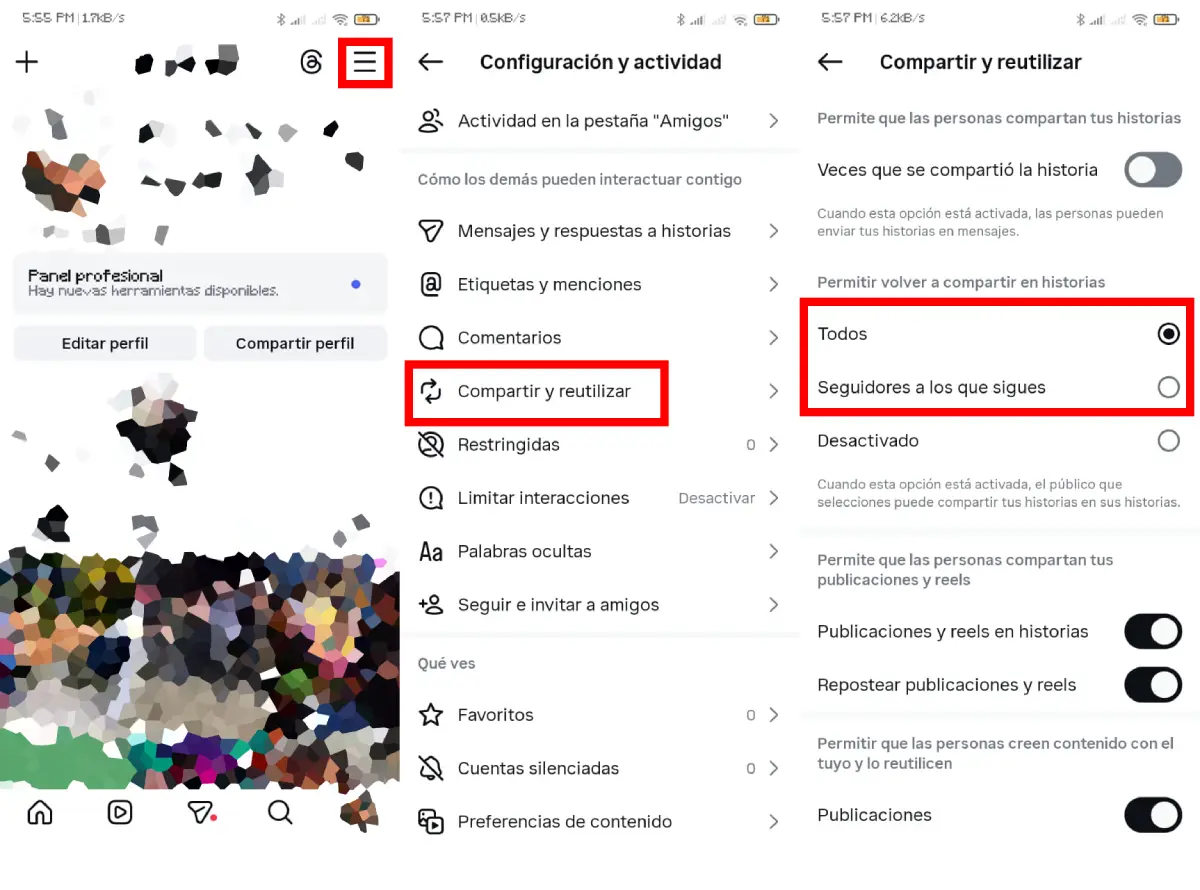 como permitir que otros compartan tus historias