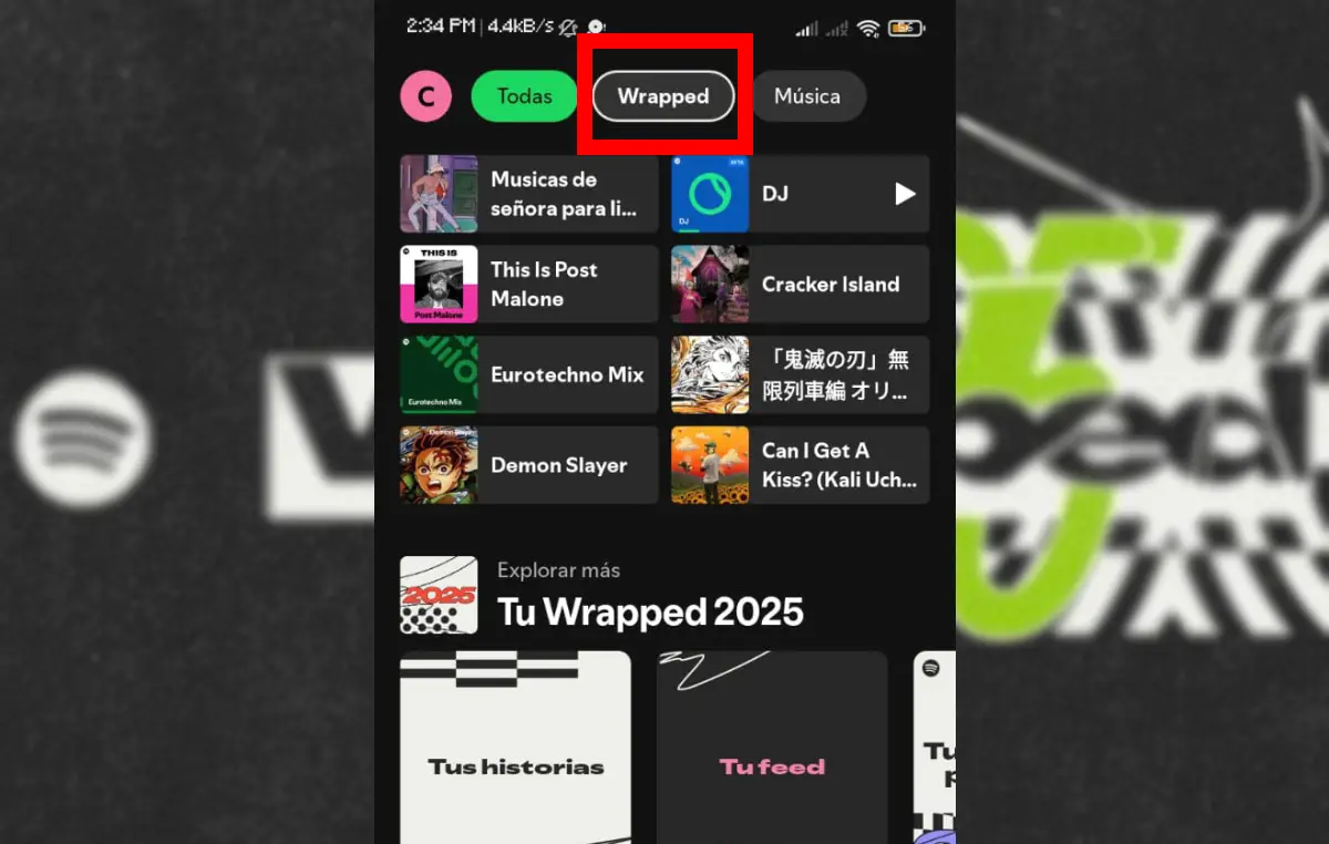 encuentra el wrapped