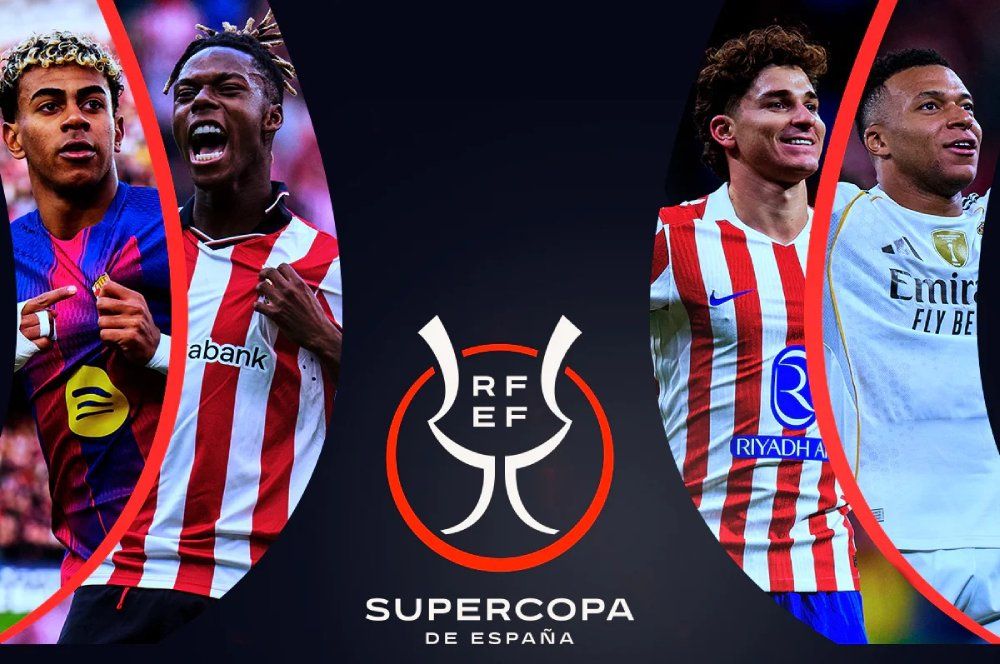 Imagen de los jugadores representantes de los equipos que jugarán la Supercopa de España