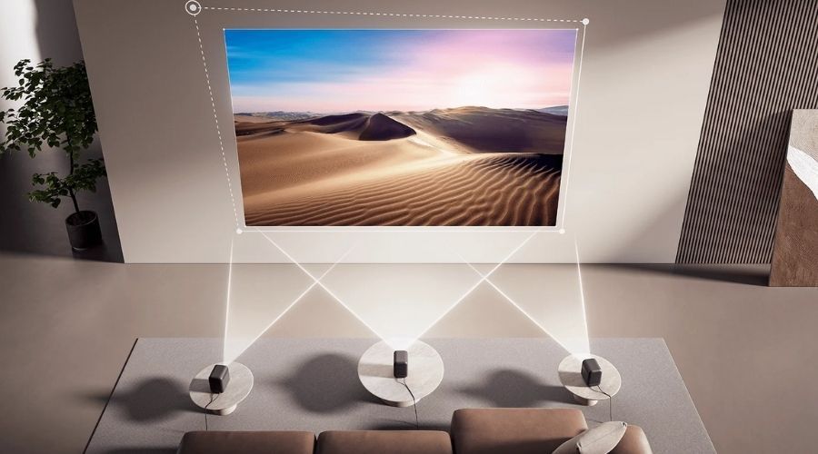 xiaomi smart projector l1 imagen rectangular