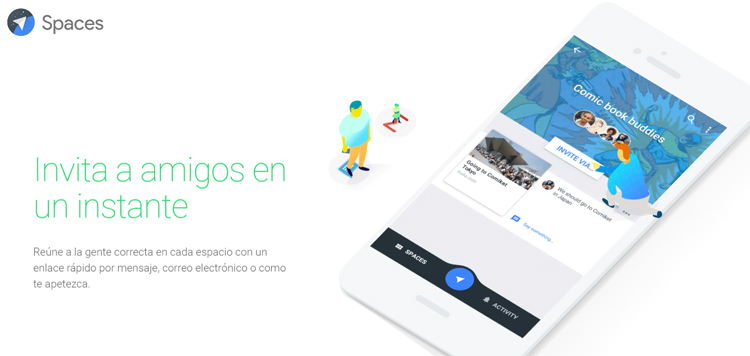 Crear espacios en Google Spaces