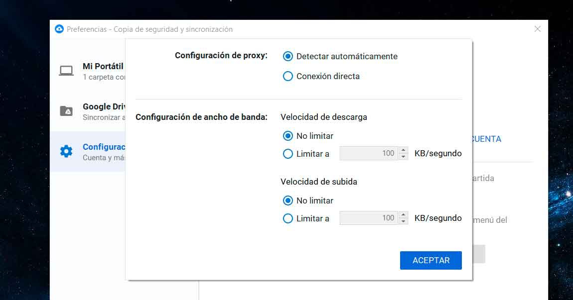 Sincronizacion Google Drive