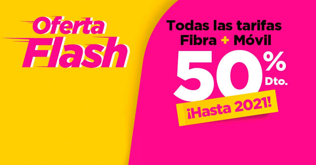 jazztel 50 descuento flash