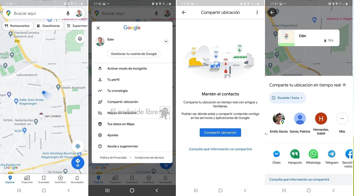 Google Maps compartir ubicacion