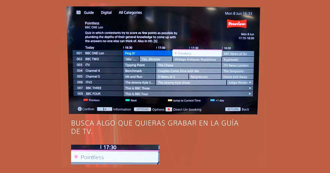 Grabar en Smart TV Sony