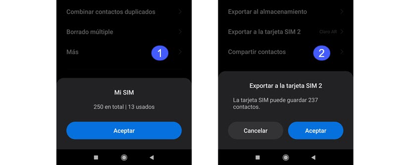 Xiaomi no deja guardar contactos en la SIM: 5 posibles soluciones 2