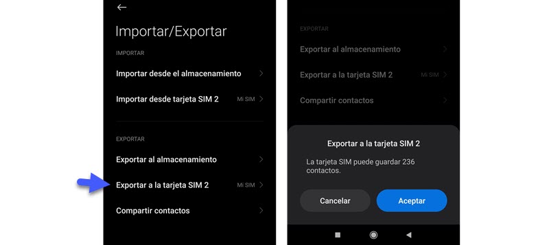 Xiaomi no deja guardar contactos en la SIM: 5 posibles soluciones 3