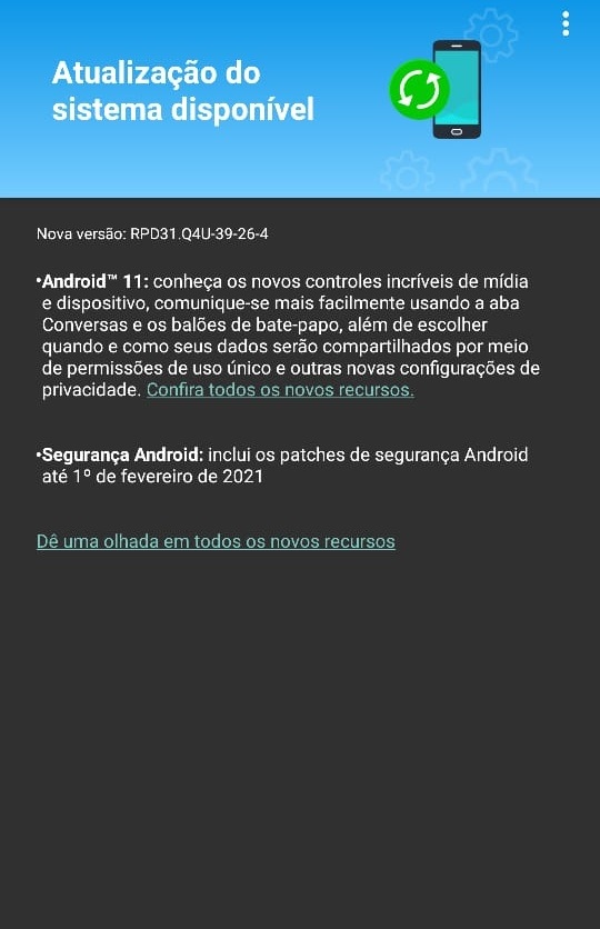 Android 11 Motorola Edge